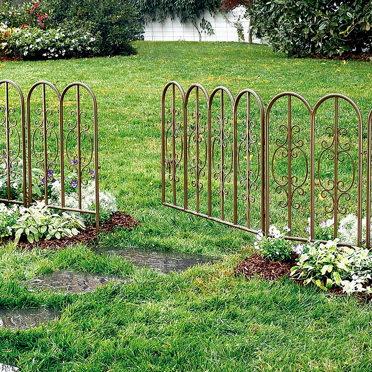Montebello Iron Garden Fencing with Gate | Plow & Hearth | Plow & Hearth