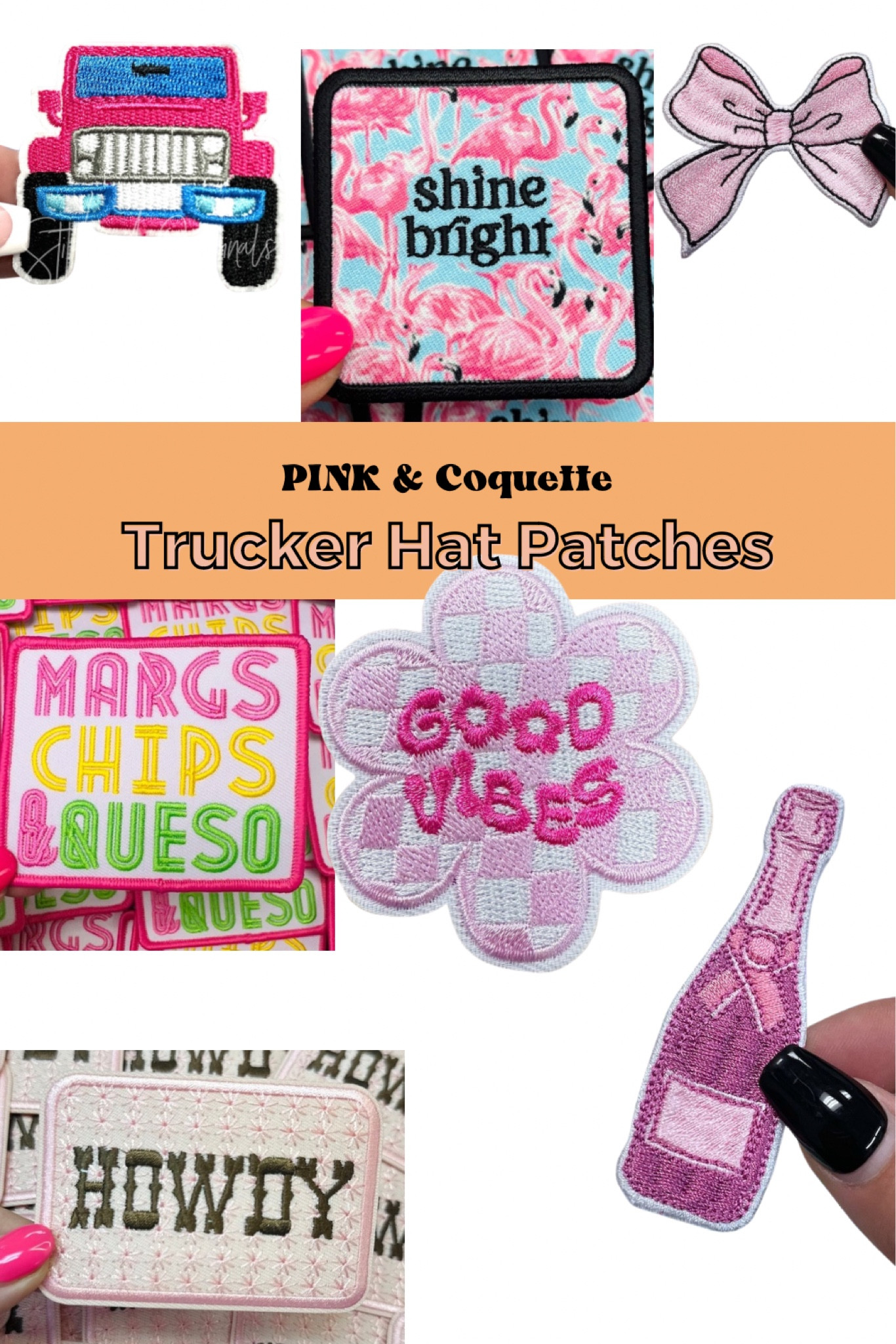 Pink & coquette iron on patches. Create your own trucker hat business and shop the best hat patches! 

#LTKStyleTip #LTKSeasonal #LTKFindsUnder50