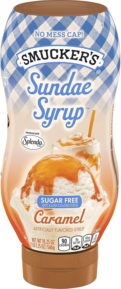 Smucker's Sundae Syrup Sugar Free Caramel Flavored Syrup, 19.25 Ounces (Pack of 12) | Amazon (US)