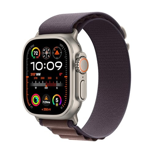 Apple Watch Ultra 2 [GPS + Cellular 49mm] Smartwatch with Rugged Titanium Case & Indigo Alpine Loop Medium. Fitness Tracker, Precision GPS, Action Button, Extra-Long Battery Life | Amazon (US)
