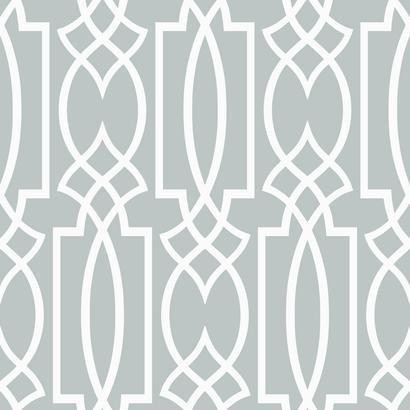 Geo Trellis in Grey and White | Mintwood Home