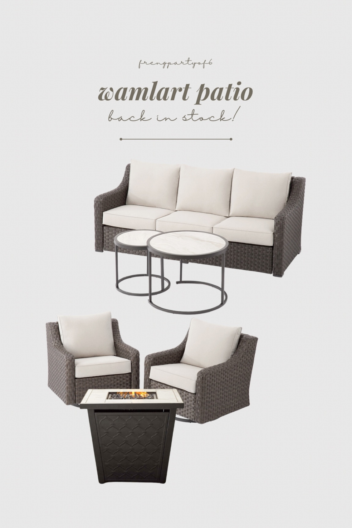 The viral Walmart patio set is restocked in the darker brown wicker! We have the tan color and it’s great quality (and so beautiful)! Also comes with covers!

#LTKHome #LTKSeasonal