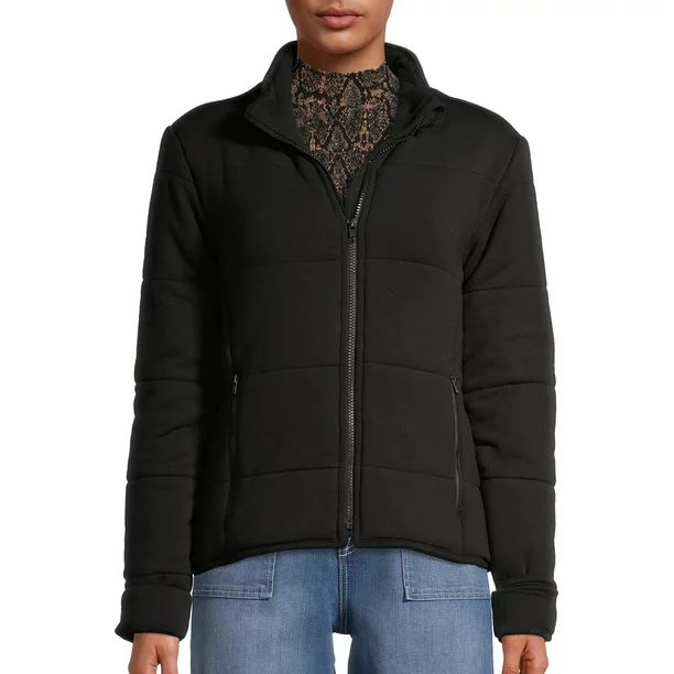 Time and Tru Women's Box Quilt Knit Jacket | Walmart (US)