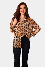 BuddyLove | Portia Loose Button Up Top | Prowl | BuddyLove