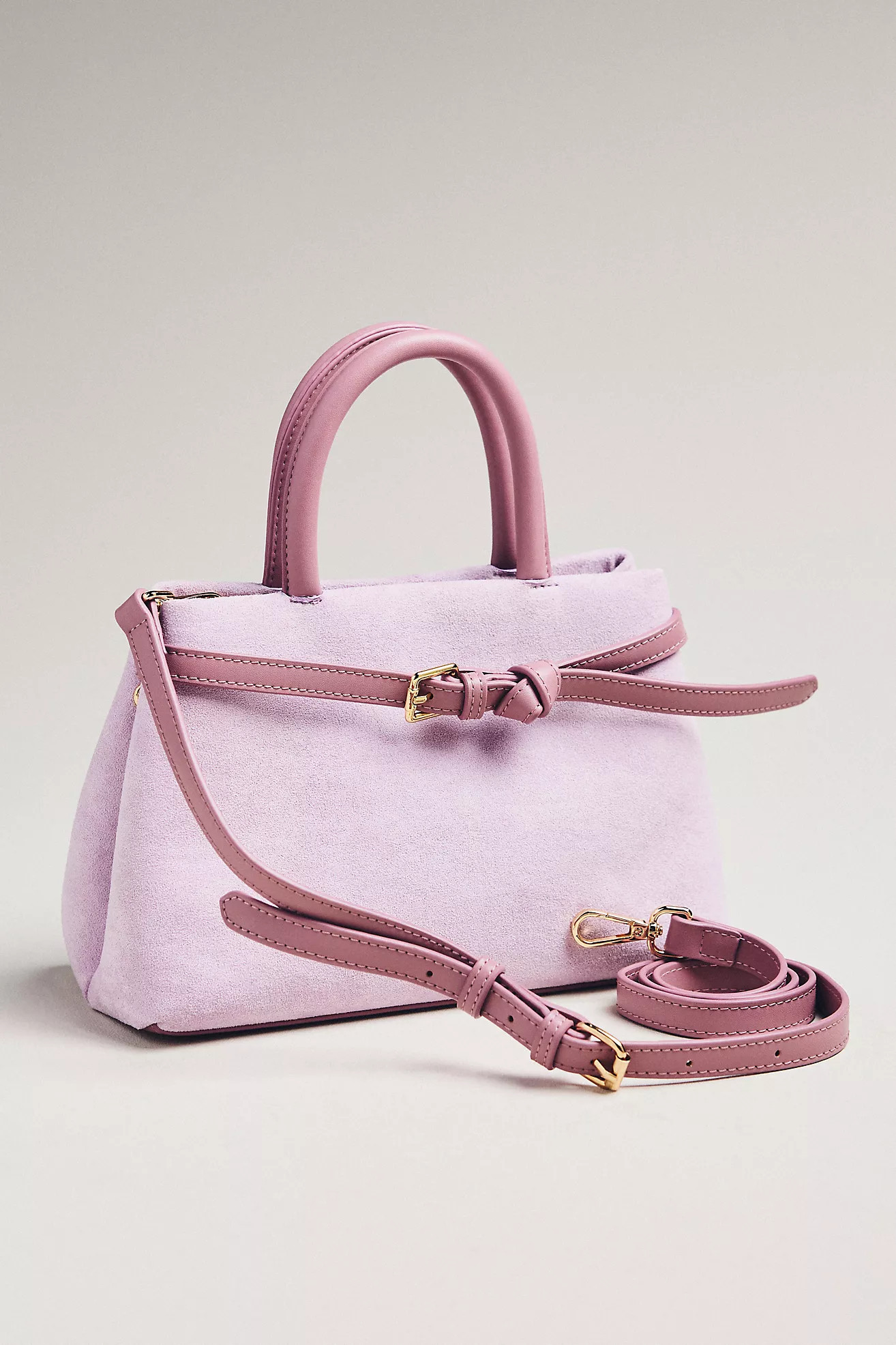 By Anthropologie Suede Belted Leather Satchel | Anthropologie (US)