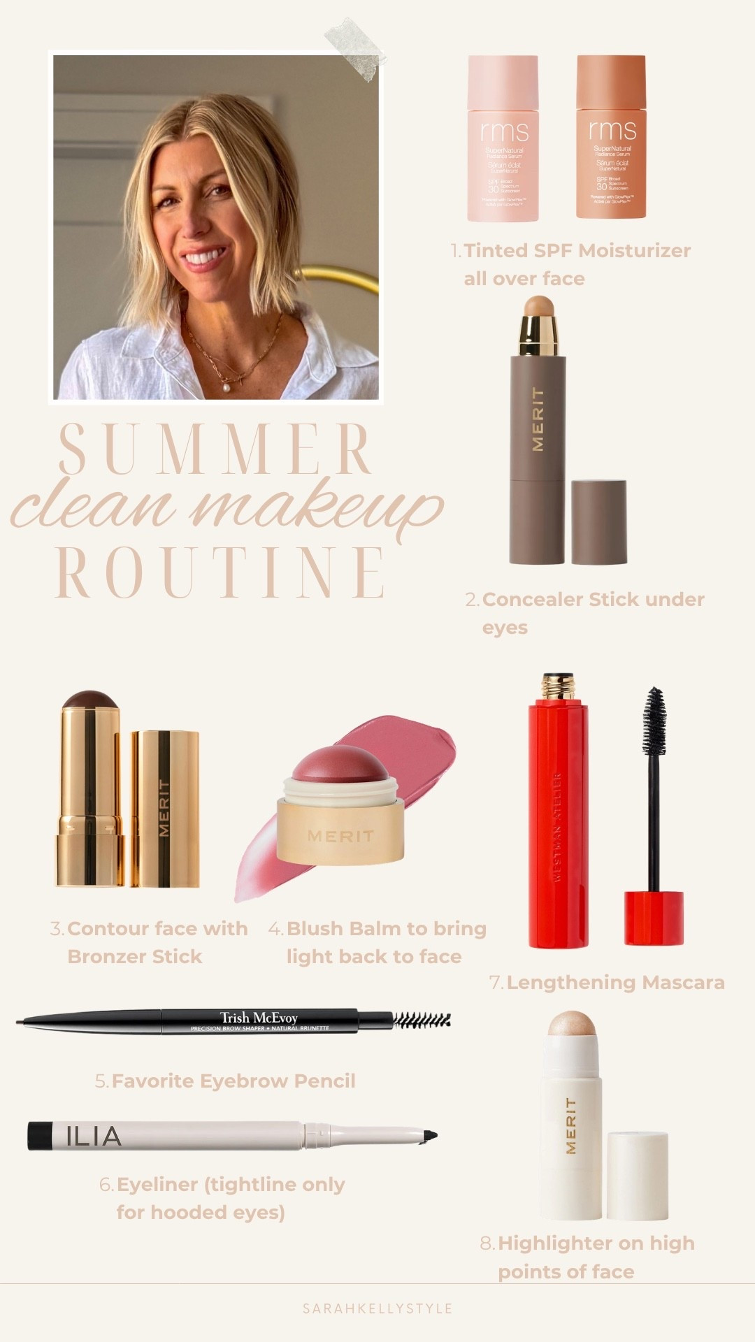 Summer glow CLEAN makeup routine!

#LTKgrwm #LTKOver40 #LTKBeauty