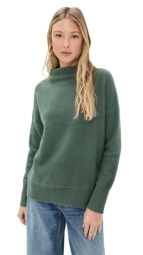 Vince Women's Boiled Funnel Neck Pullover, Deep Paitna, Medium | Amazon (US)