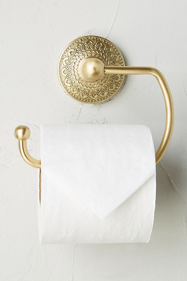 Brass Medallion Toilet Paper Holder | Anthropologie (US)