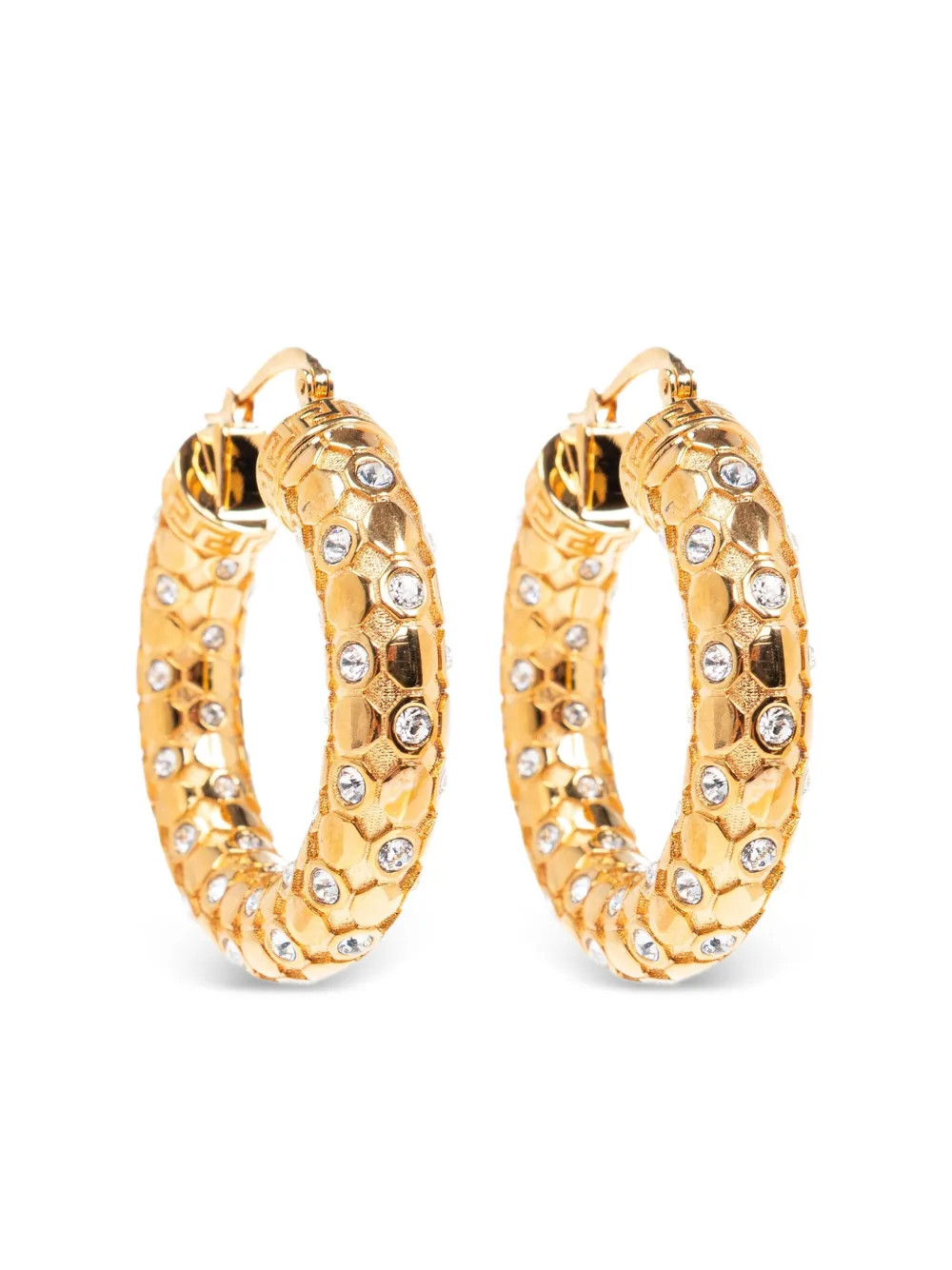 Greca-engraved hoops | Farfetch Global