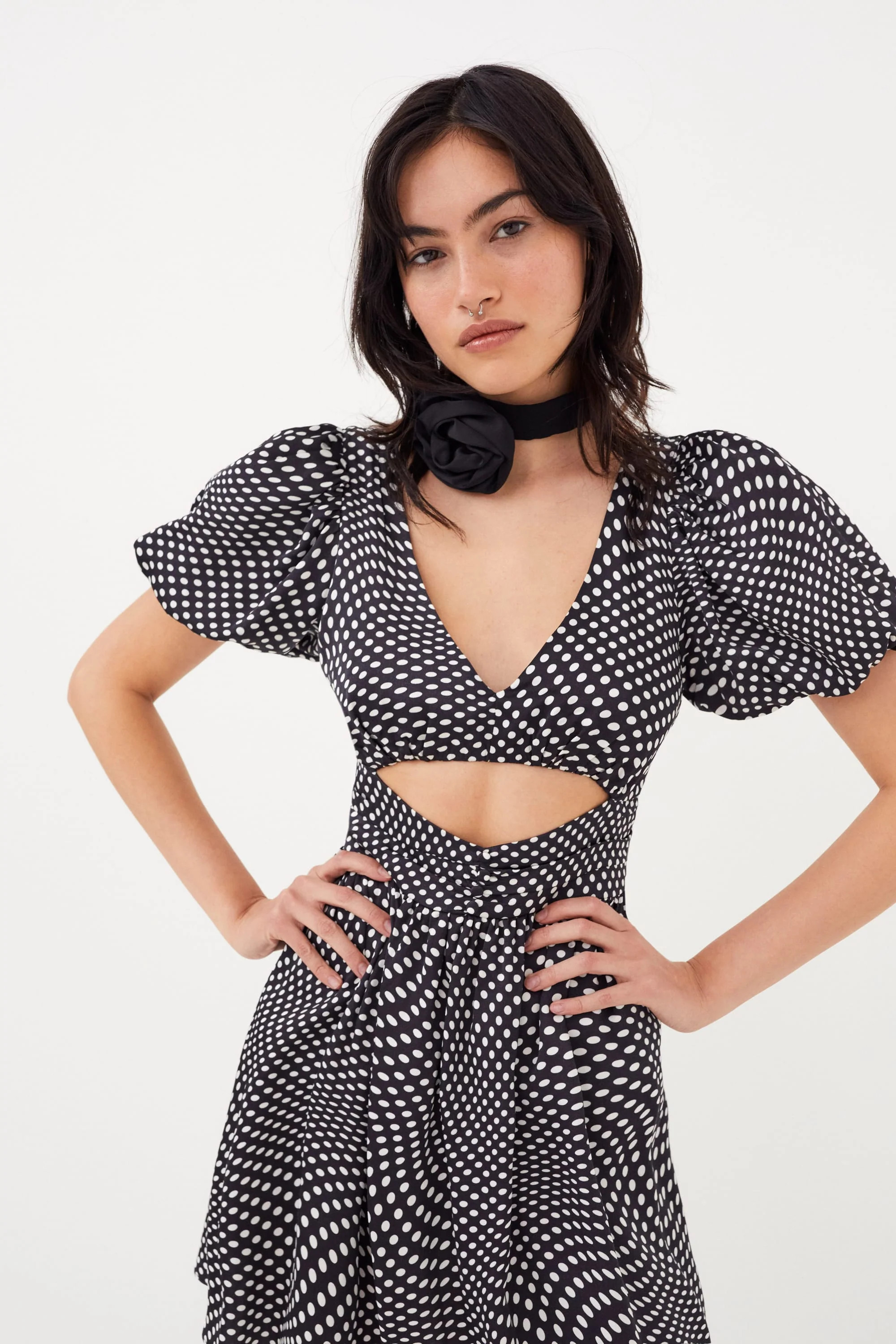 Anya Puff Sleeve Mini Dress | For Love & Lemons