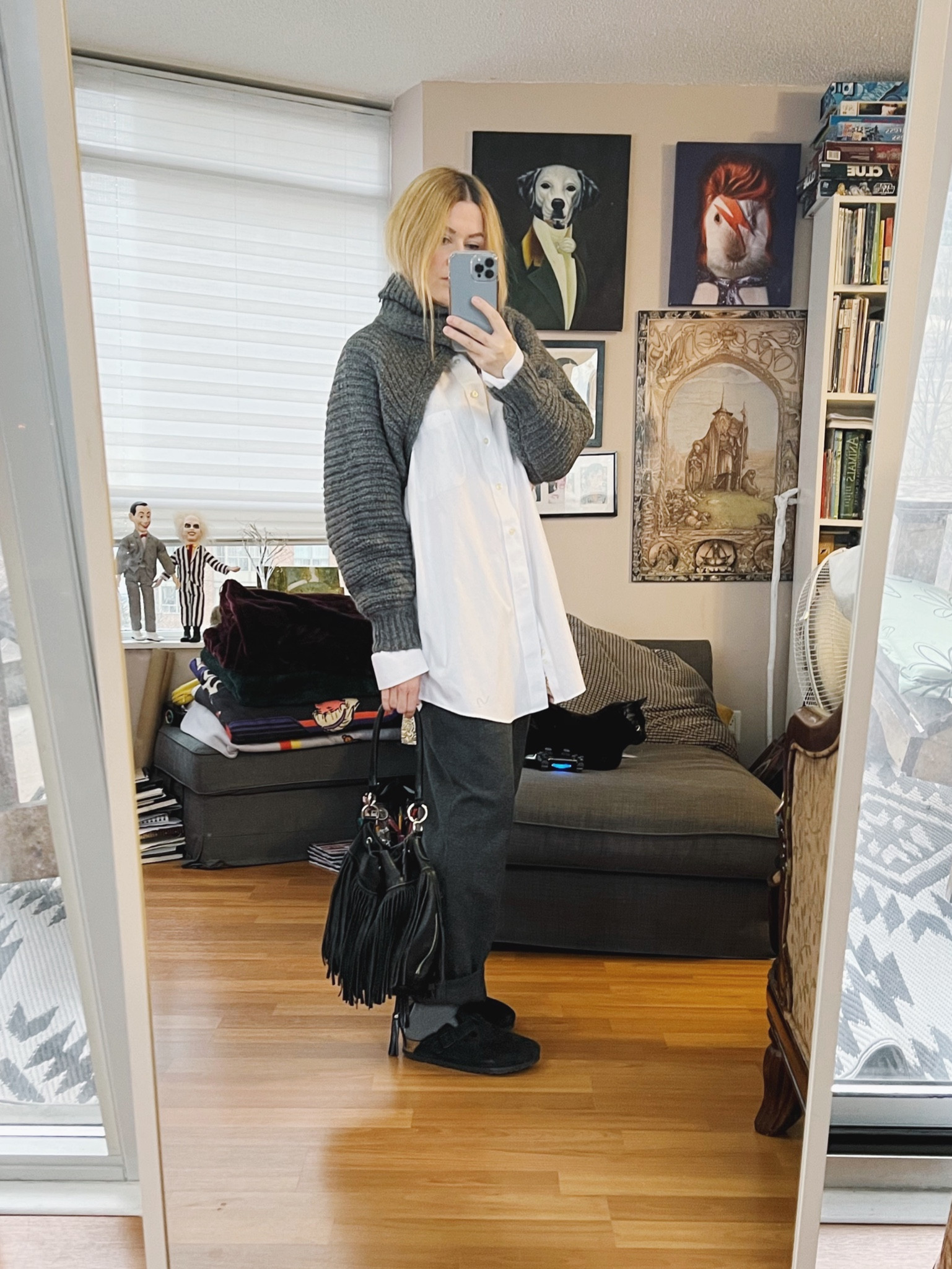 Here’s the sweater shrug thing that I shared the other day. When I first saw it, this was the first outfit I envisioned. I try to think of three ways to wear something before I buy it because if I can come up with three on the fly then I can come up with more when I put my mind to it. My 11 year old said “that’s the weirdest things I’ve seen you wear. I’m trying to decided if I like it. Kudos to you for making it work.” 😂
•
.  #FallLook  #StyleOver40  #vintageBag  #menswearInspired  #birkenstockBoston  #secondhandFind #shrug #FashionOver40  #MumStyle #genX #genXStyle #genXInfluencer #WhoWhatWearing #genXblogger #secondhandDesigner #Over40Style #40PlusStyle #Stylish40s  #HighStreetFashion #StyleIdeas


#LTKstyletip #LTKSeasonal