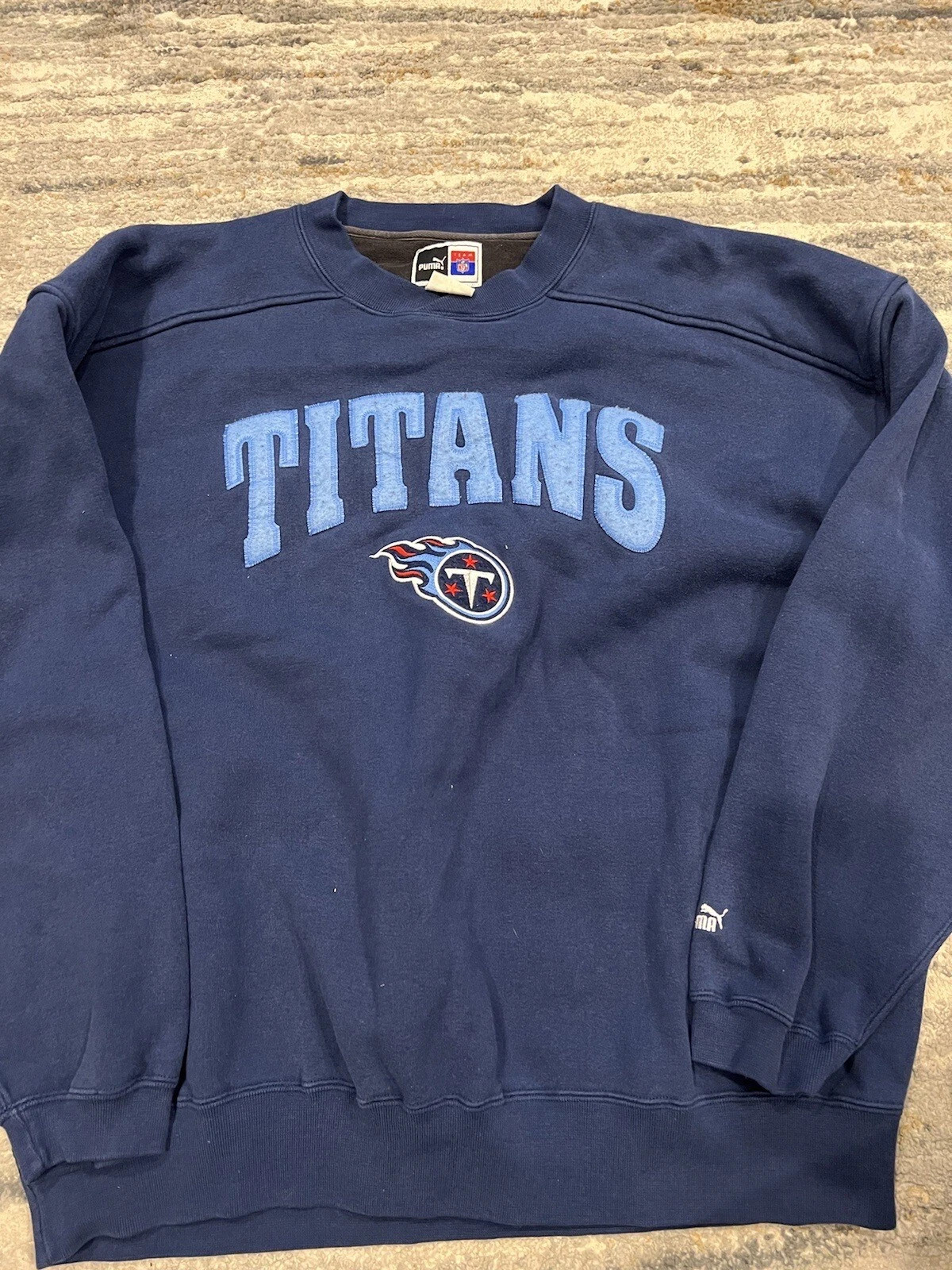 Vintage NFL PUMA Tennesse TITANS Blue SWEATER SIZE XL  | eBay | eBay US