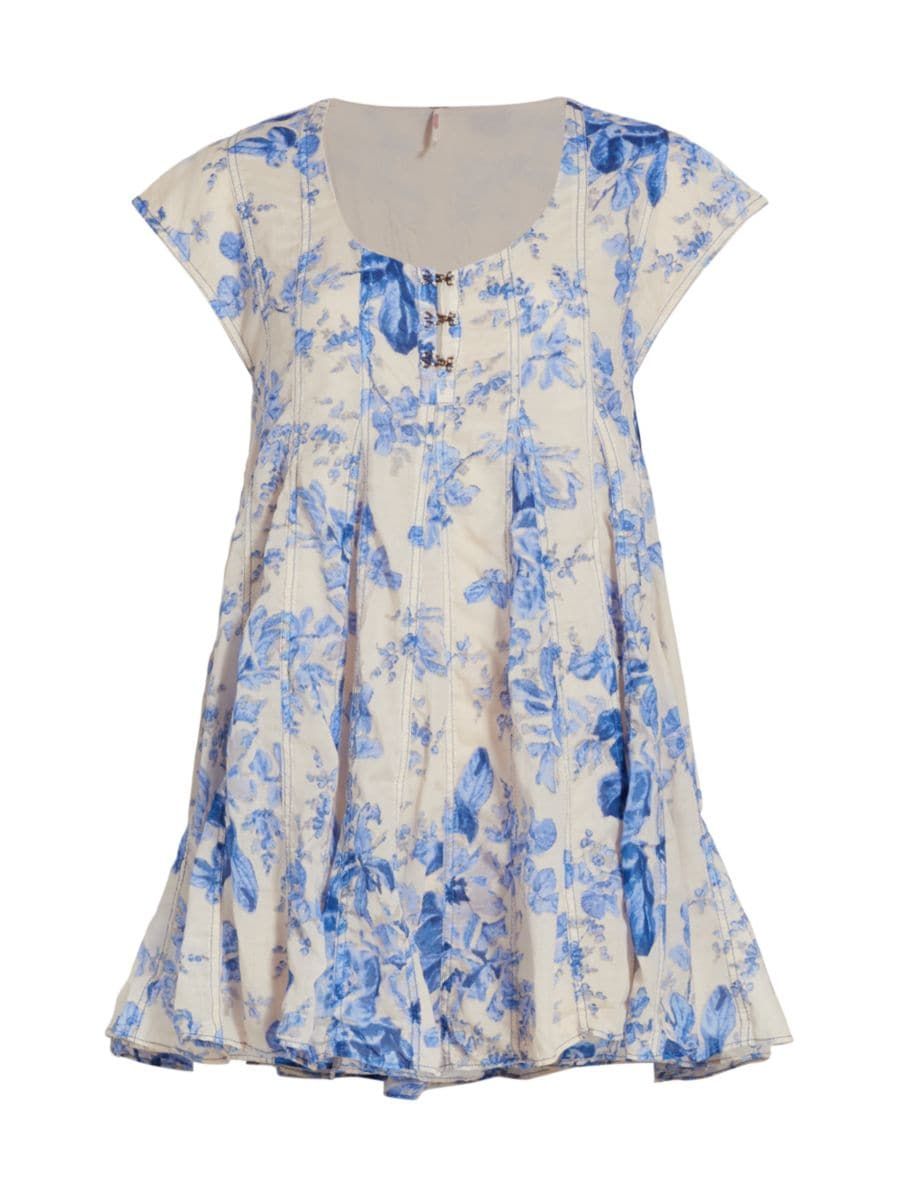 Free People Sully Floral Trapeze Minidress | Saks Fifth Avenue