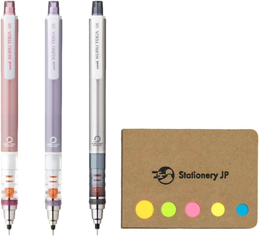 Kuru Toga Auto Lead Rotation Mechanical Pencil Standard Model 0.5 mm, Body Color(Baby Pink/Violet... | Amazon (US)