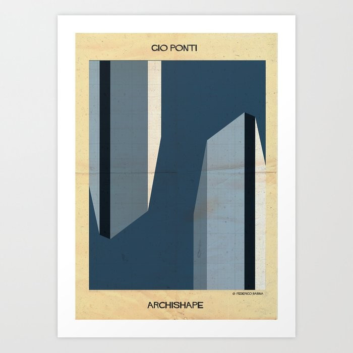shape gio ponti Art Print | Society6