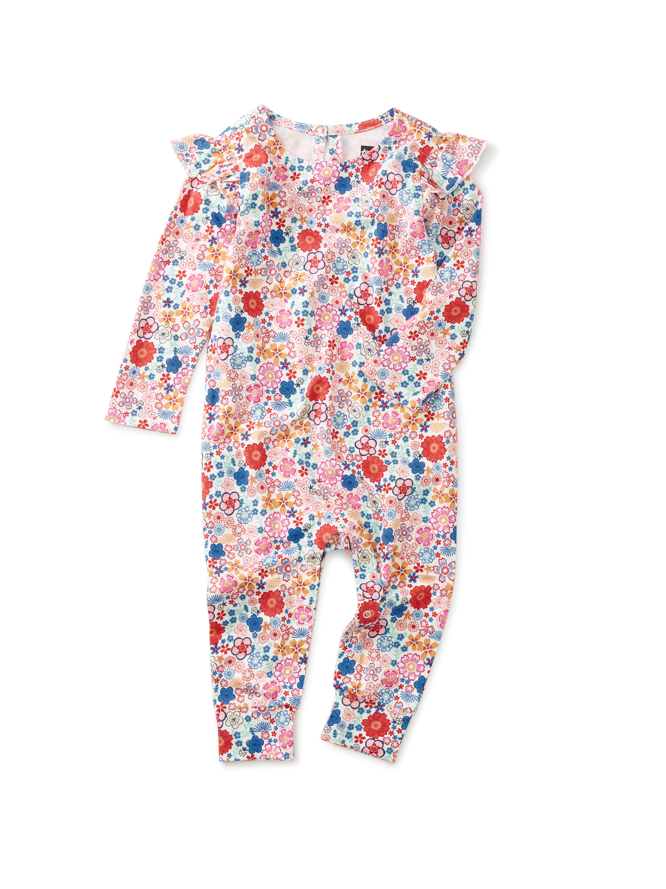 Ruffle Shoulder Baby Romper | Tea Collection