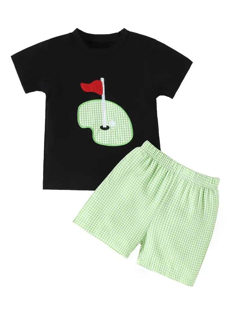 Baby Boys Round Neck T shirts Cotton Golf Patched Short - Temu | Temu Affiliate Program