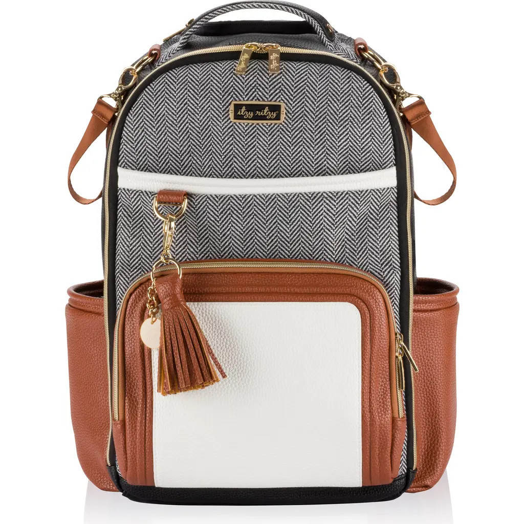 Itzy Ritzy Boss Plus Large Diaper Bag Backpack in Coffee And Cream at Nordstrom | Nordstrom