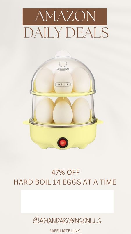 Amazon Daily Deals
Hard boiled egg cooker, boil 14 eggs at once 

#LTKhome #LTKsalealert #LTKfindsunder50