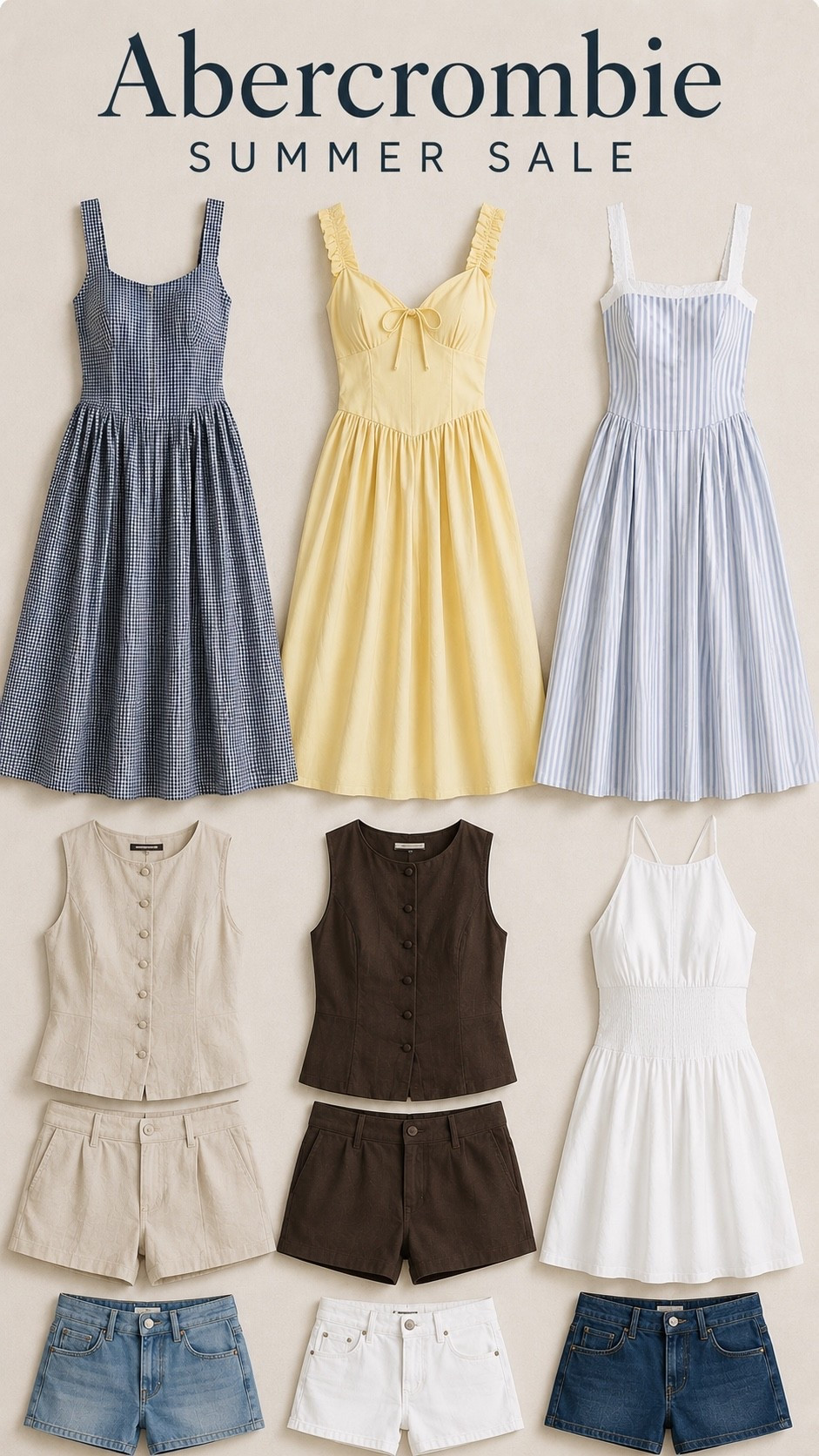 @abercrombie summer sale happening now! 40-50% off + use stackable code AFSUMMER for additional 15% off