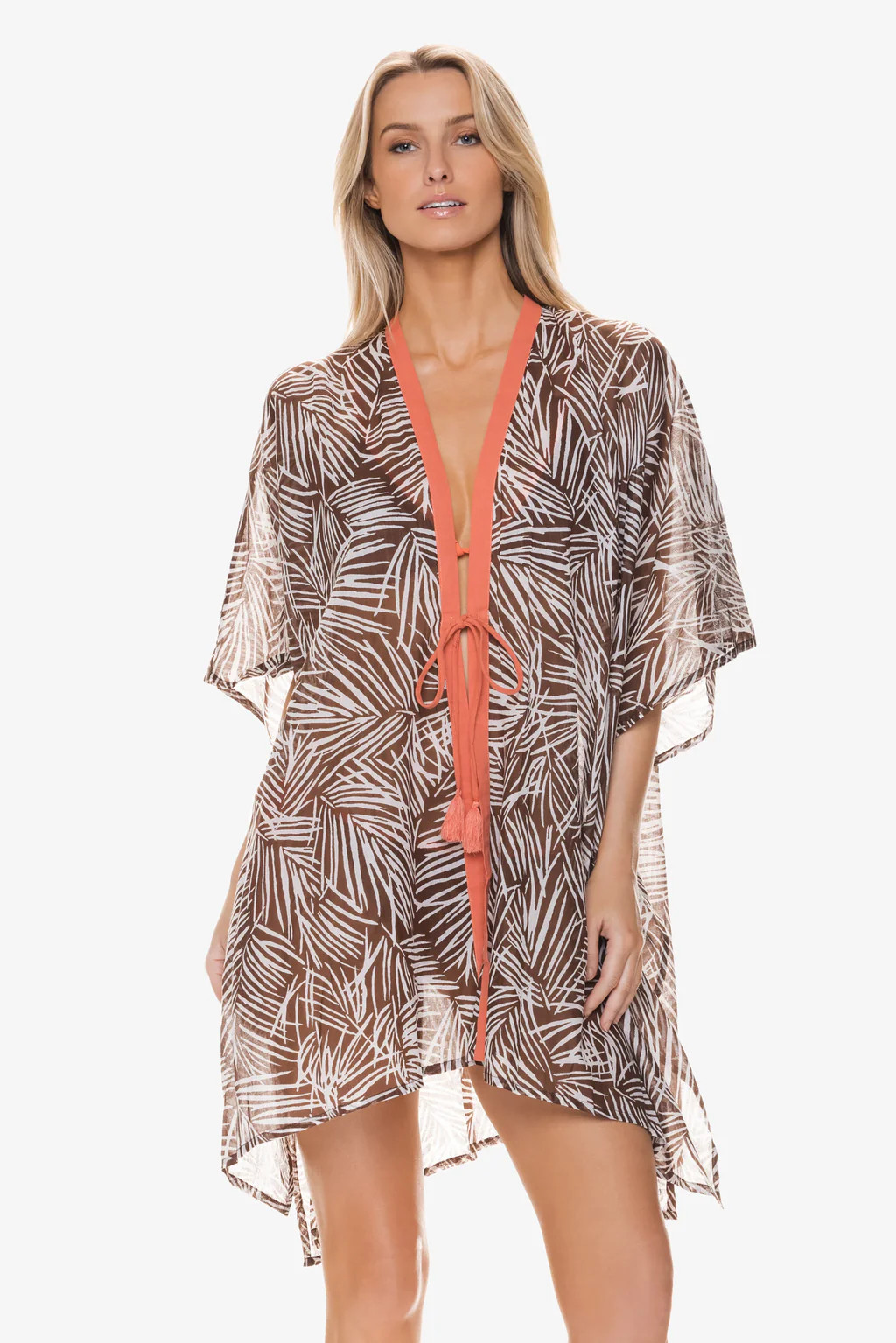 Open Front Caftan  |  Paradise Palm | Helen Jon