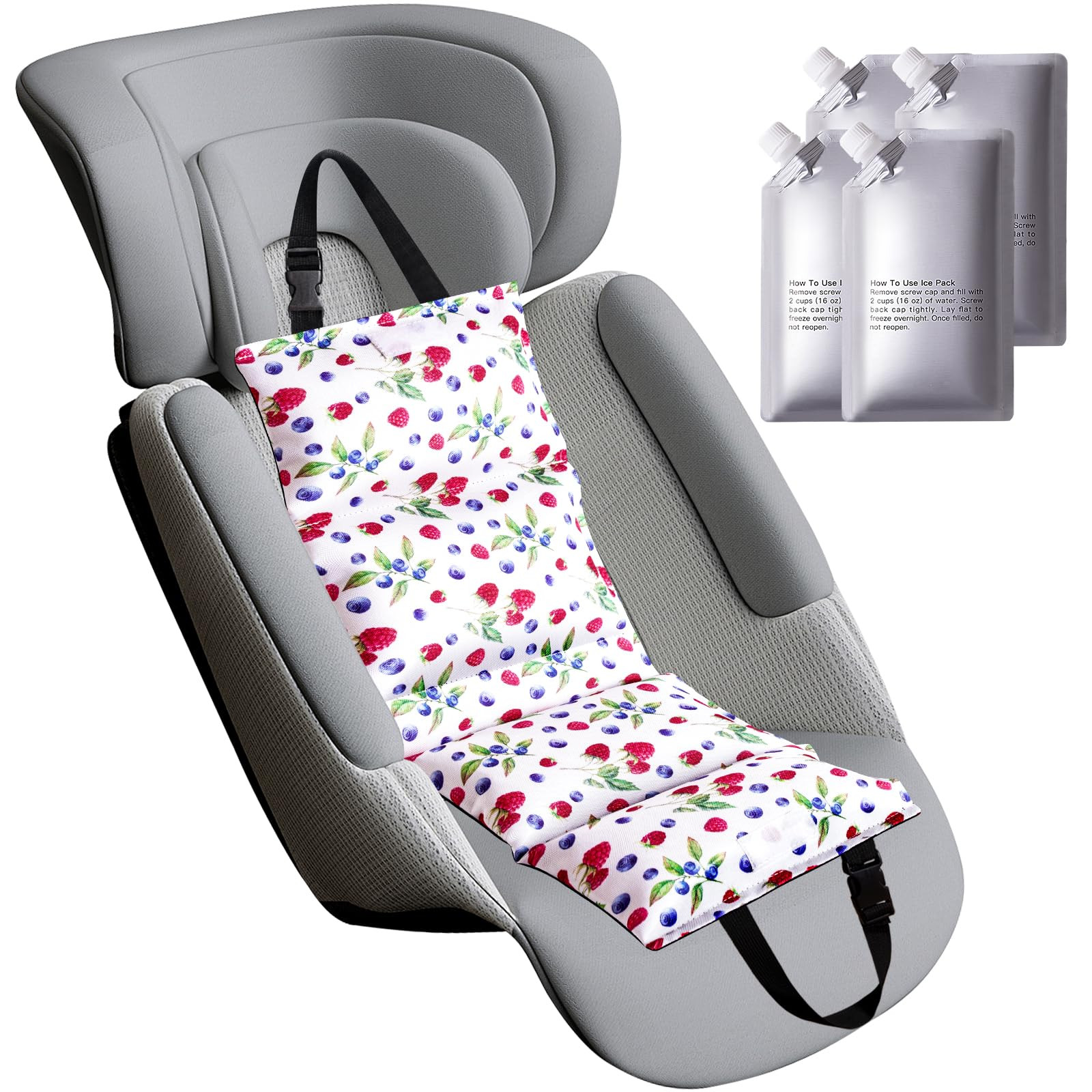 NCVI Car Seat Cooling Pad, Baby Stroller Cooling Pad - Insulated Cushion with Ice Pack for Heat, ... | Amazon (US)