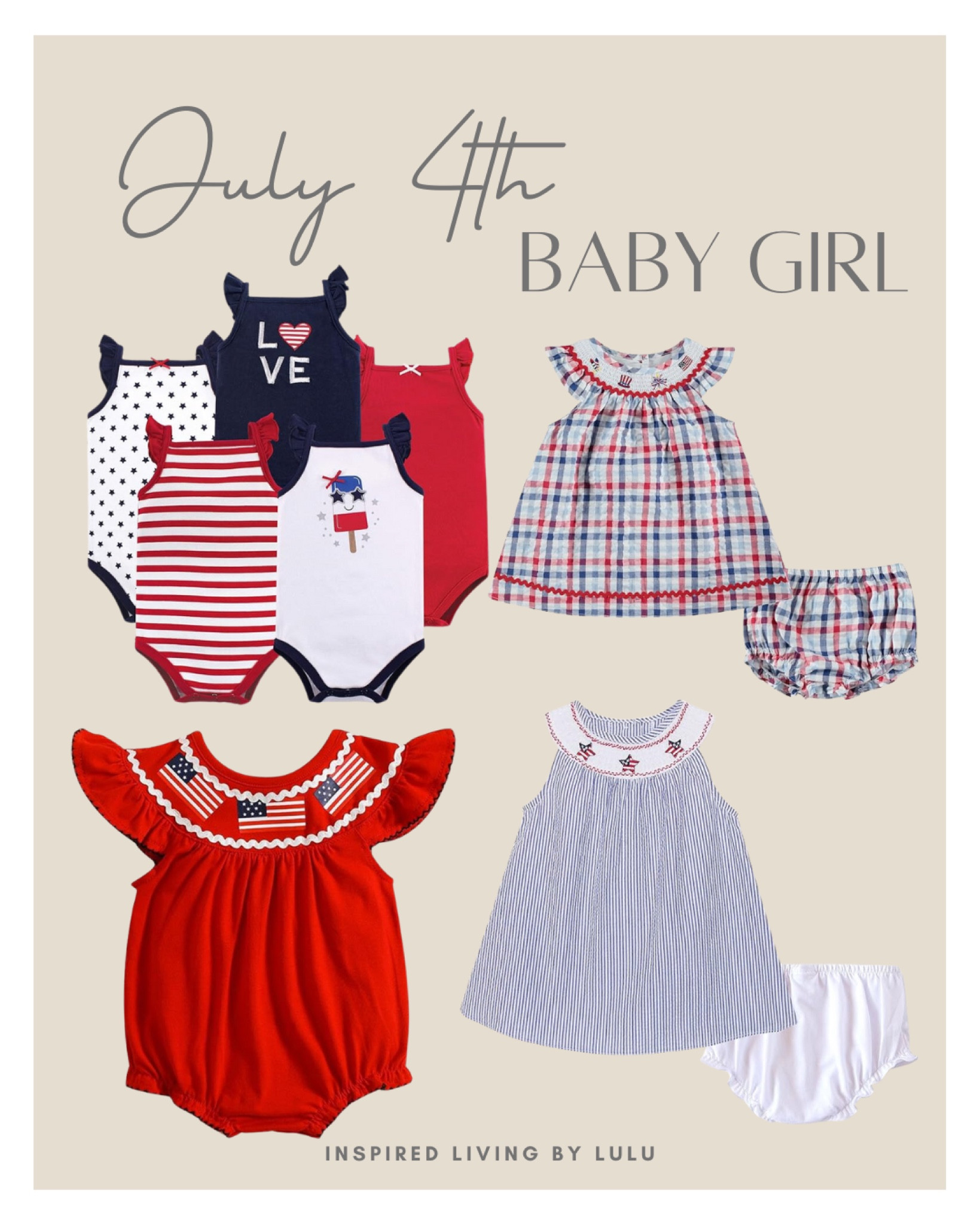 Celebrate the 4th of July in style with these adorable outfits for baby girls! From star-spangled rompers to patriotic dresses, these looks are perfect for your little firecracker. 🇺🇸✨

Baby Fashion | July 4th | Summer Outfits | Baby Outfits | Girls Outfitt

#LTKSeasonal #LTKBaby #LTKFindsUnder50
