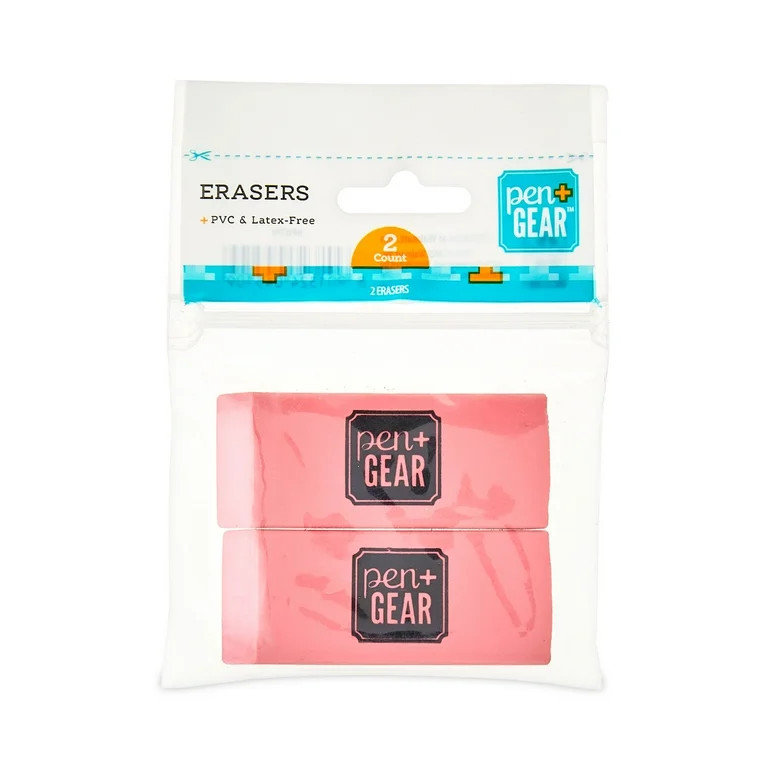 Pen+Gear Erasers, 2 Count | Walmart (US)