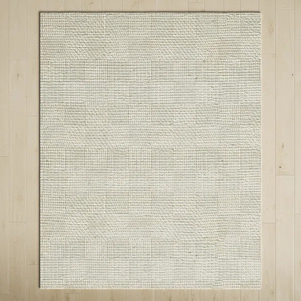 Alline Geometric Hand-Woven Wool Ivory/Charcoal/Off-White/Black Area Rug | Wayfair Professional