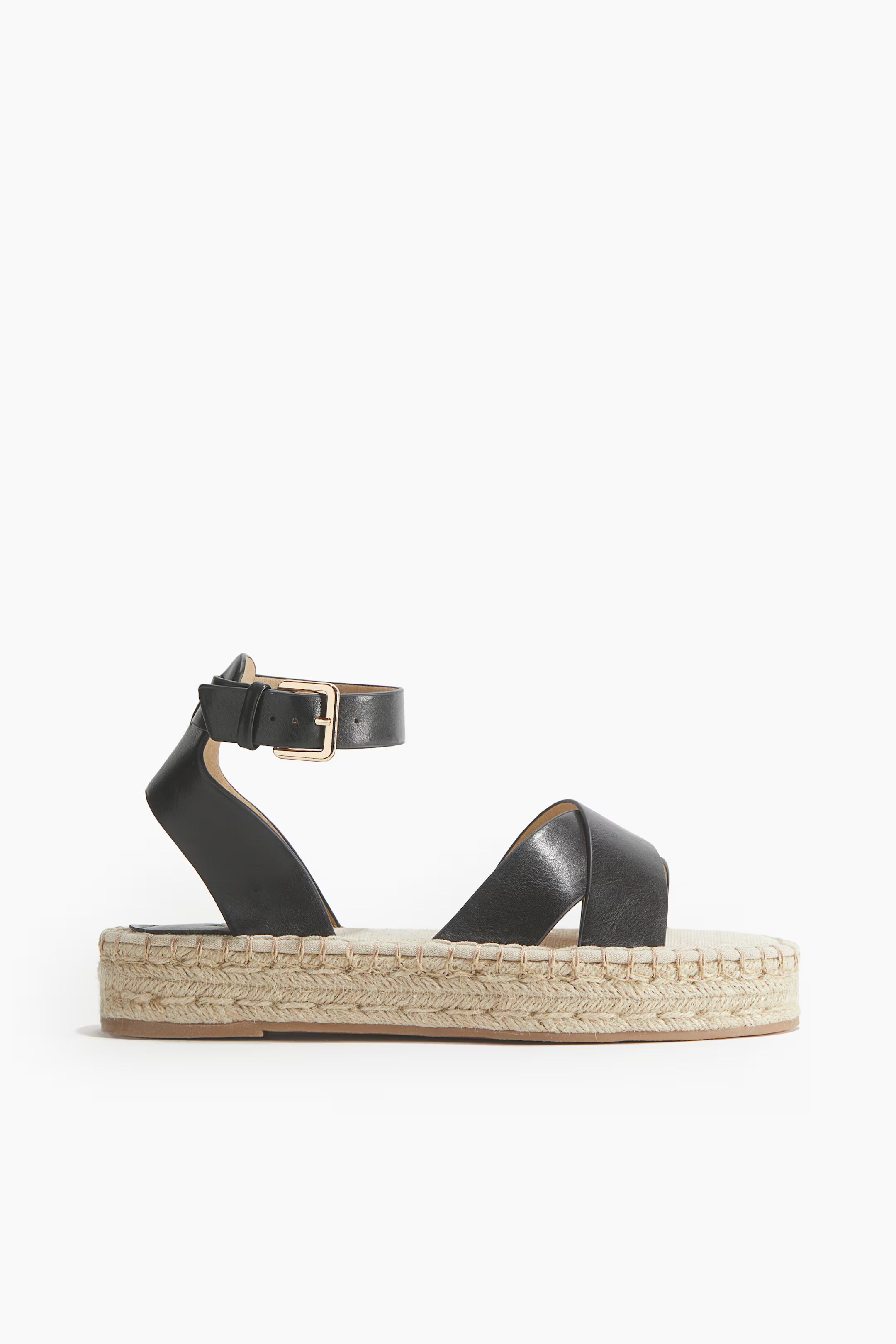 Espadrille-Sandalen - Ohne Absatz - Schwarz - Ladies | H&M AT | H&M (DE, AT, CH, NL, FI)