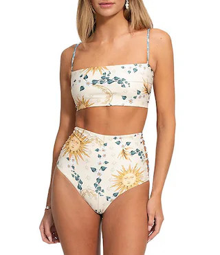 Agua Bendita Georgina Solstic Reversible Bandeau Swim Top & Juls Solstice Reversible High Waisted... | Dillard's