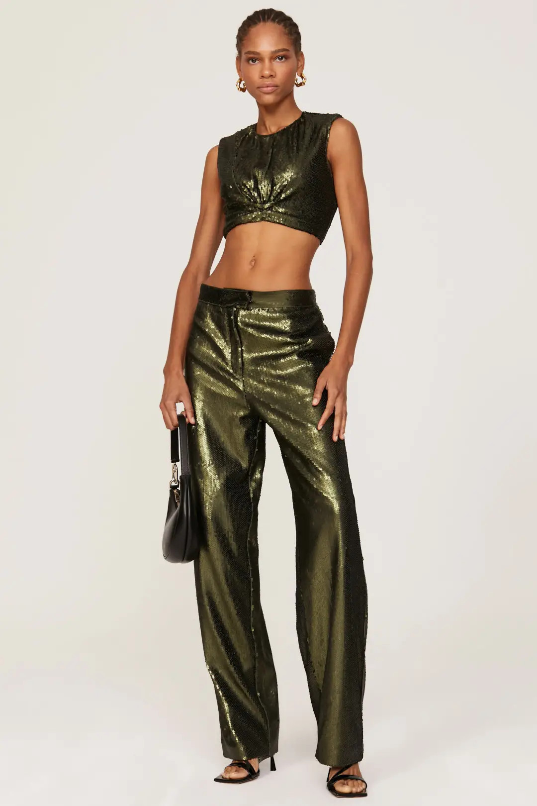 Ronny Kobo Sequin Zalika Top | Rent the Runway