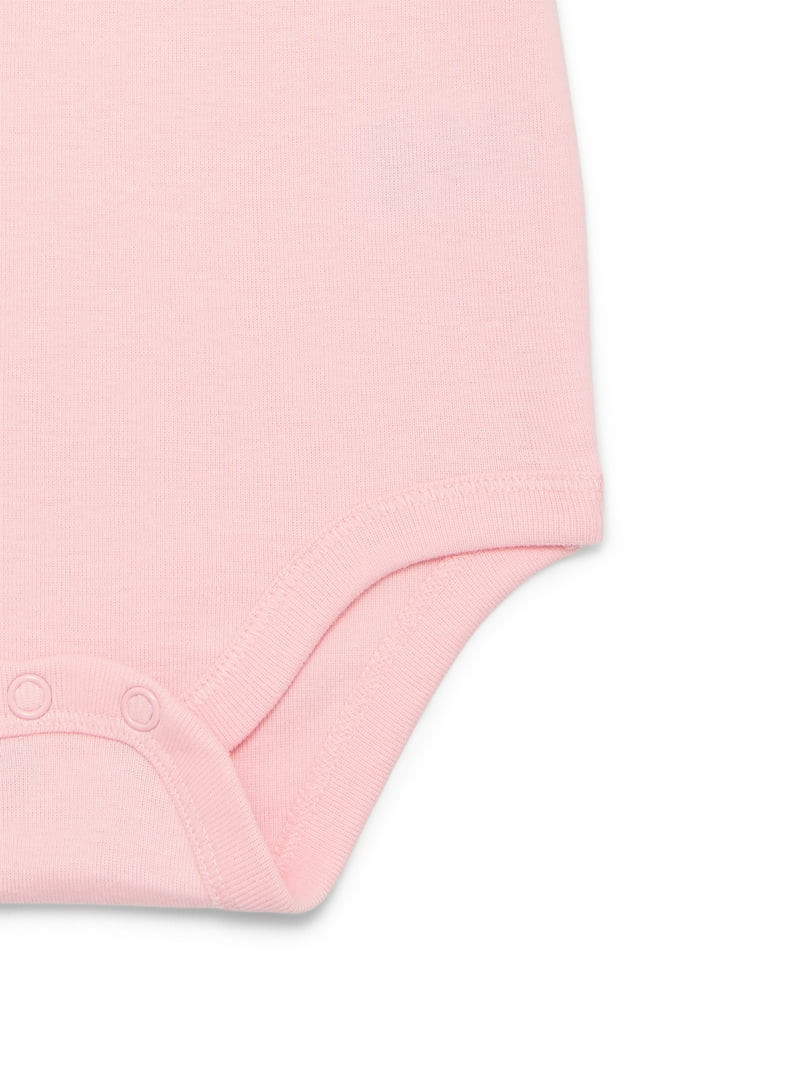 Wonder Nation Baby Girl Short Sleeve Bodysuit, Sizes 0-24 Months | Walmart (US)