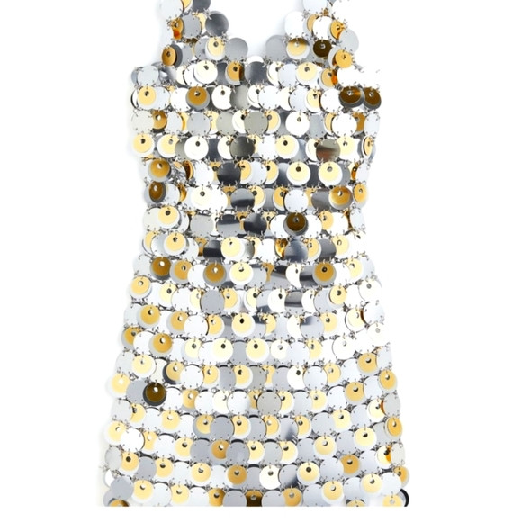 Paco Rabanne H&M Mini Sequin Disk Dress | Poshmark