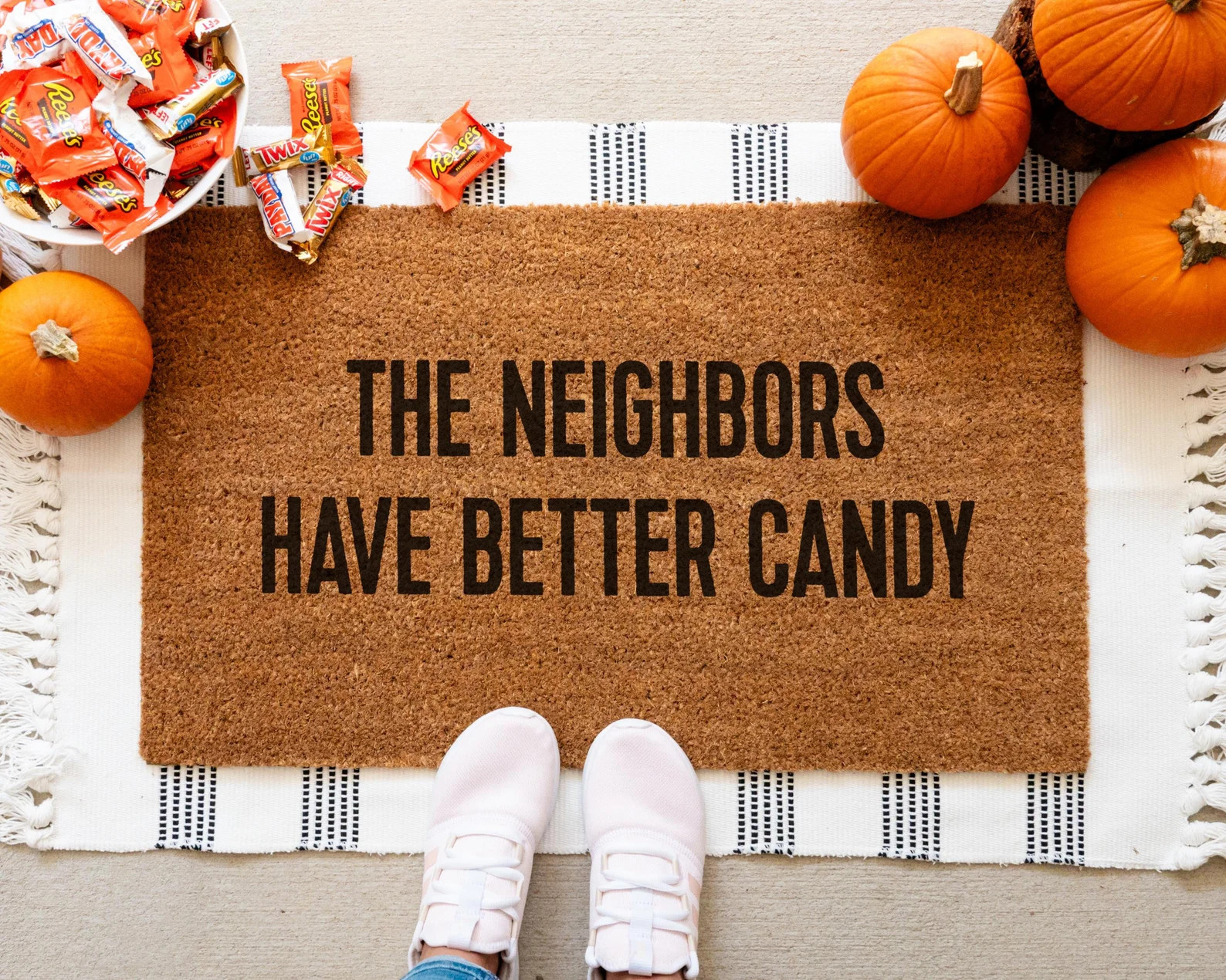 Neighbors Have Better Candy Doormat, Halloween Doormat, Halloween Door Mat, Funny Doormat, Funny ... | Etsy (US)