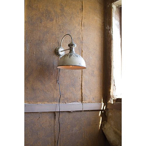 Kalalou Distressed White One Light Wall Sconce Ccg1471 | Bellacor | Bellacor