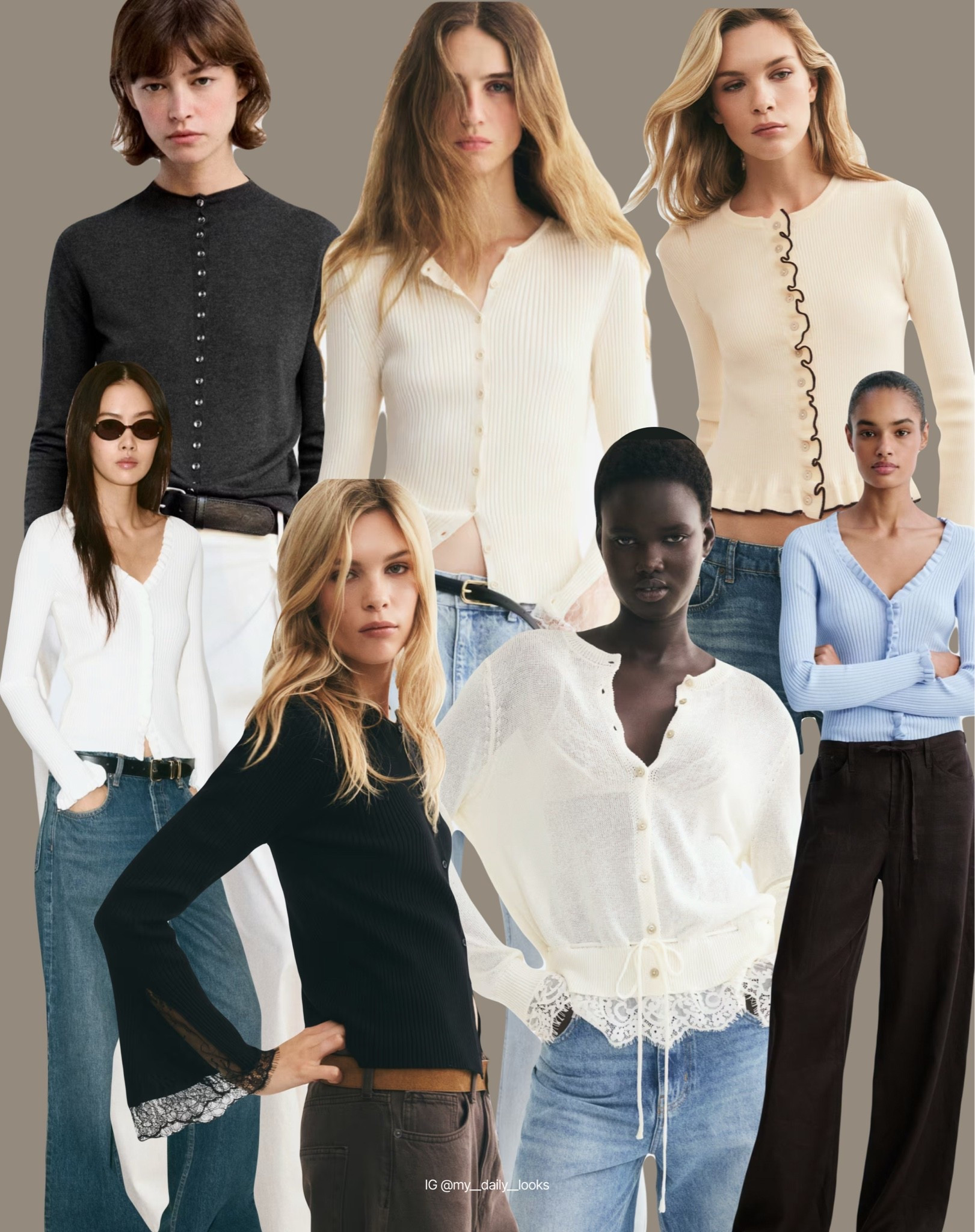 Charming cardigans for upcoming fall 🖤

Tags: lace cardigan, knitted cardigan, ruffled rib-knit cardigan, summer outfits, pre-fall, early fall, fall outfits women, casual look, office look, capsule wardrobe, high street.

#LTKworkwear #LTKstyletip #LTKautumn