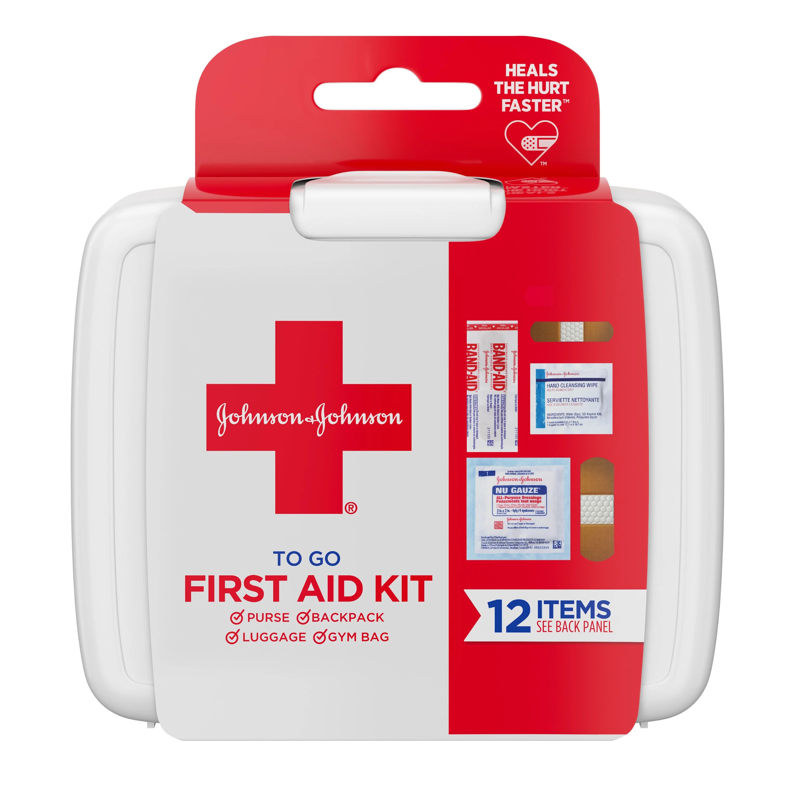 Johnson & Johnson First Aid To Go! Portable Mini Travel Kit, 12 pieces | Walmart (US)