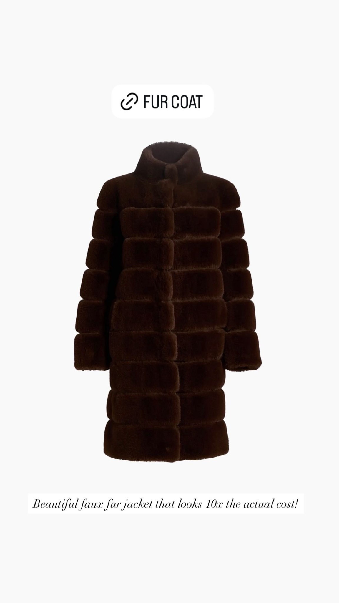 Faux fur coat. 

#LTKStyleTip #LTKSeasonal #LTKParties