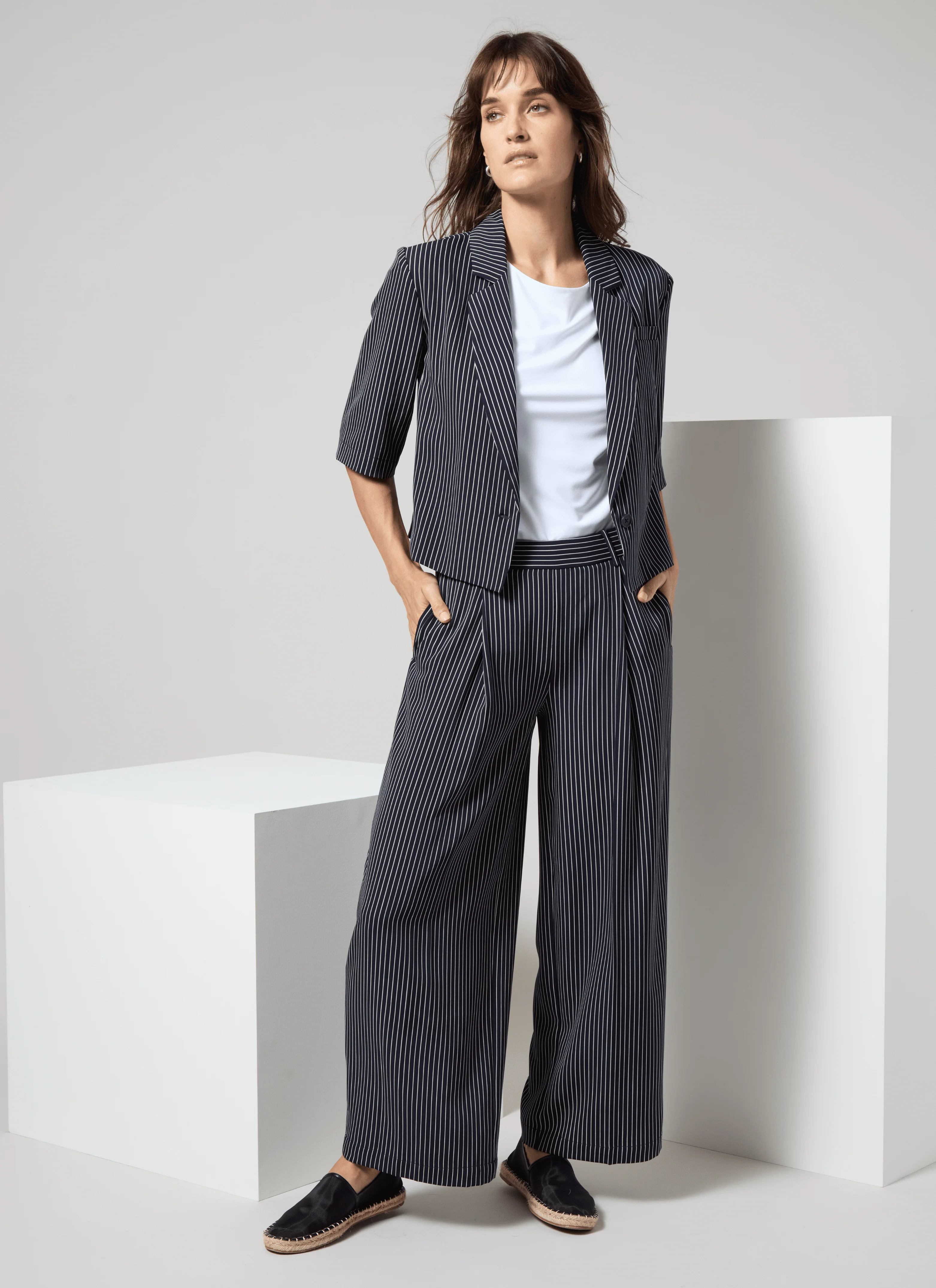 Clarette Pleated Trouser (28" Inseam) | Lysse