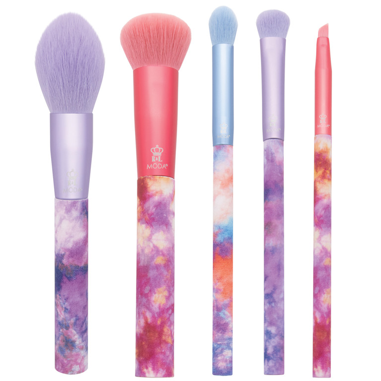 Moda Groovy Glam Tie Dye 5pc Makeup Brush Set | Walmart (US)