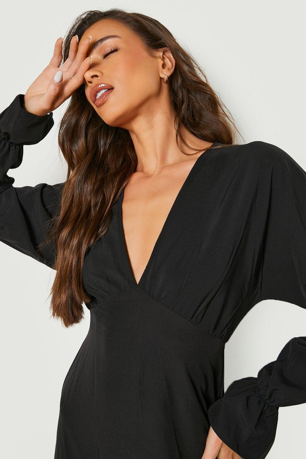 Plunge Split Maxi Dress | Boohoo.com (US & CA)