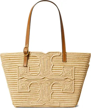 Tory Burch Ella Small Structure Straw Tote | Nordstrom | Nordstrom