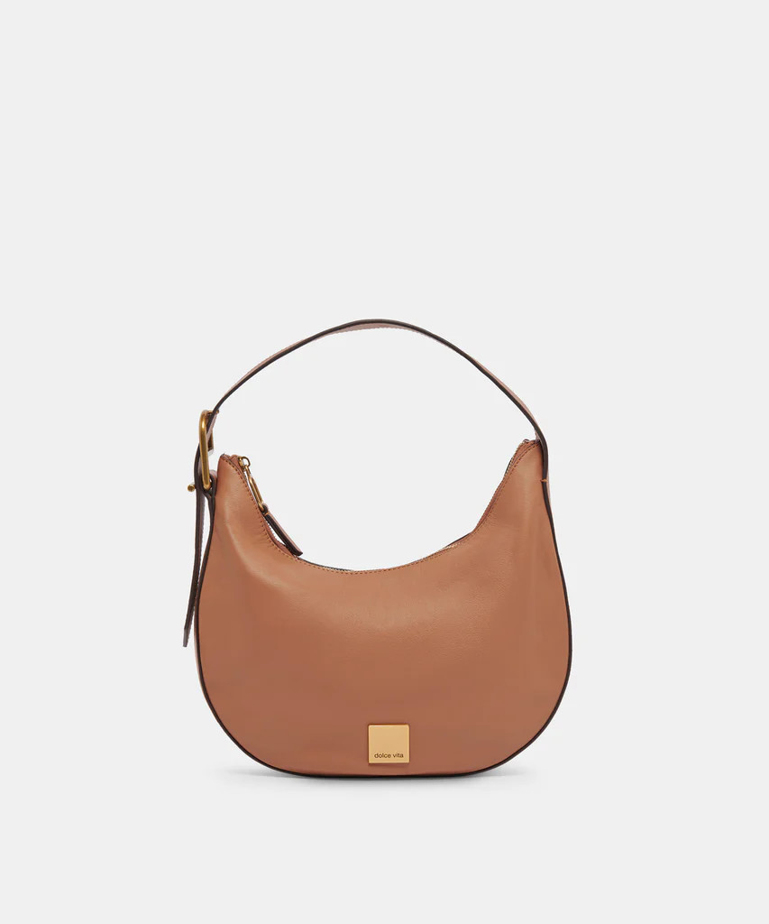 LANEE SHOULDER BAG GOLDEN OAK ROYAL LEATHER | DolceVita.com