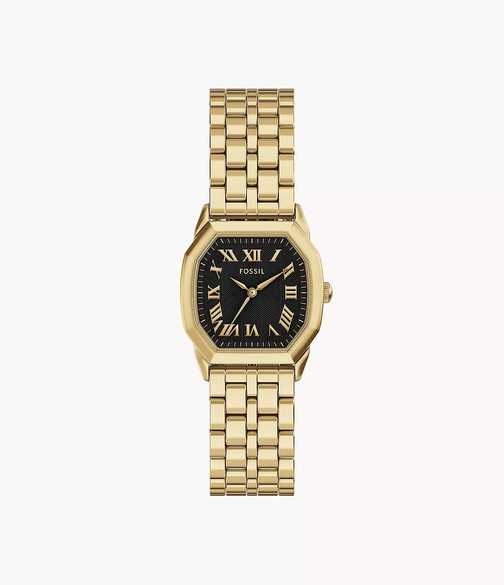 Harlow Three-Hand Gold-Tone Stainless Steel Watch | Fossil (US)