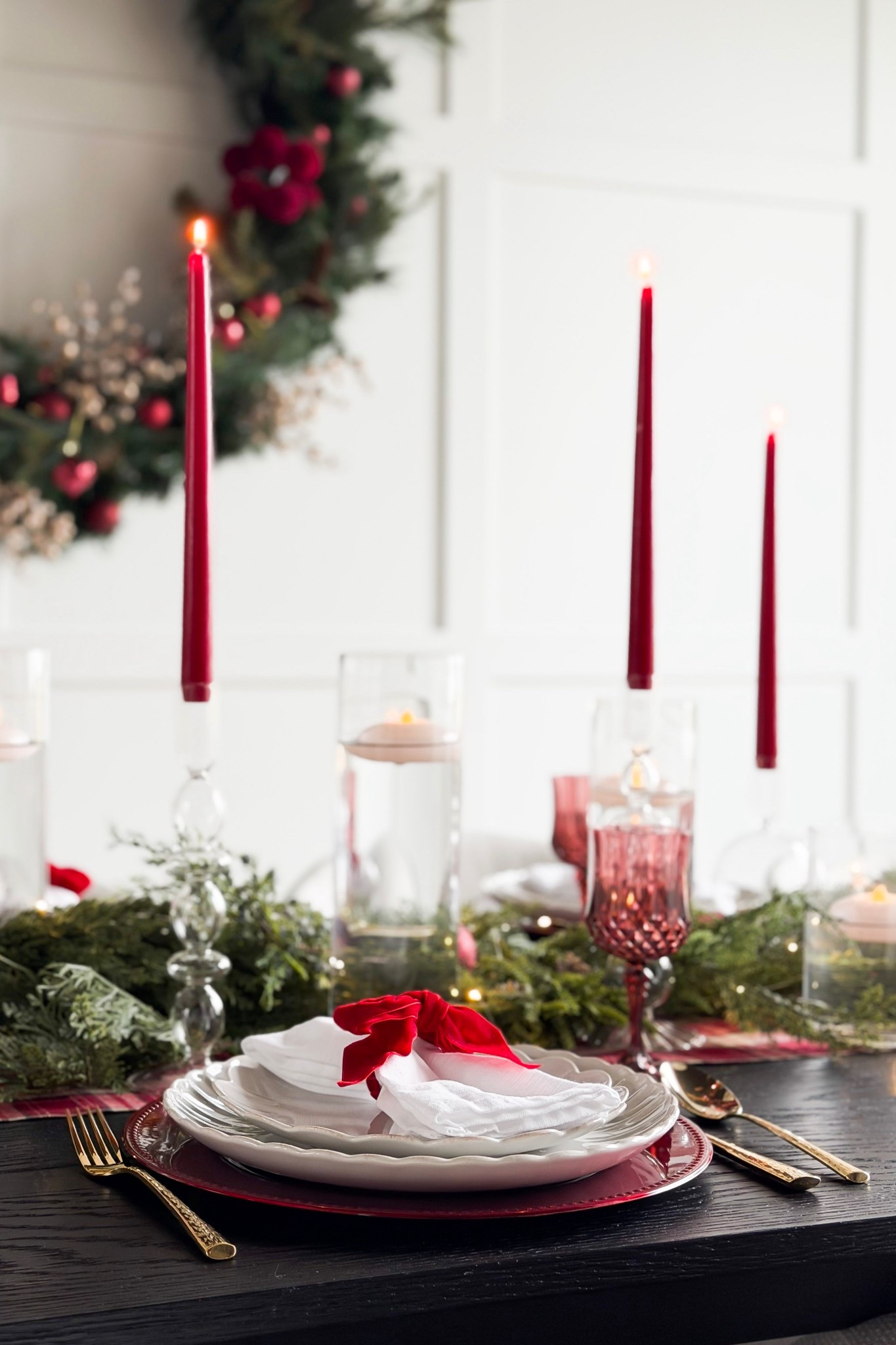 Loving this year's holiday tablescape! 

Holiday, holiday home, holiday decor, holiday home decor, holiday dining, holiday party, Christmas, Christmas party, Christmas dinner, candles, silverware, dinnerware set

#LTKHoliday #LTKHome #LTKSeasonal
