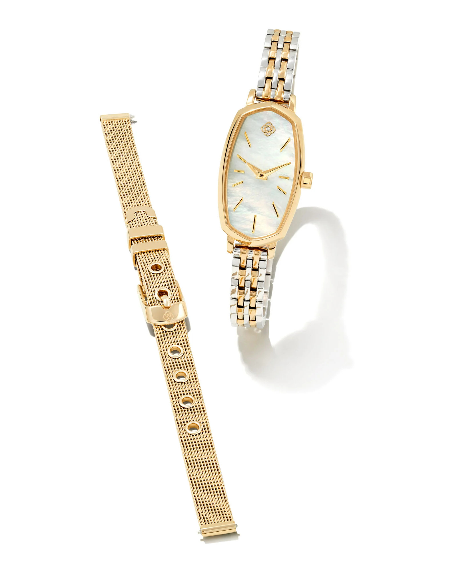 Elle Two Tone Stainless Steel Watch and Watch Band Gift Set in Ivory Mother-of-Pearl | Kendra Sco... | Kendra Scott
