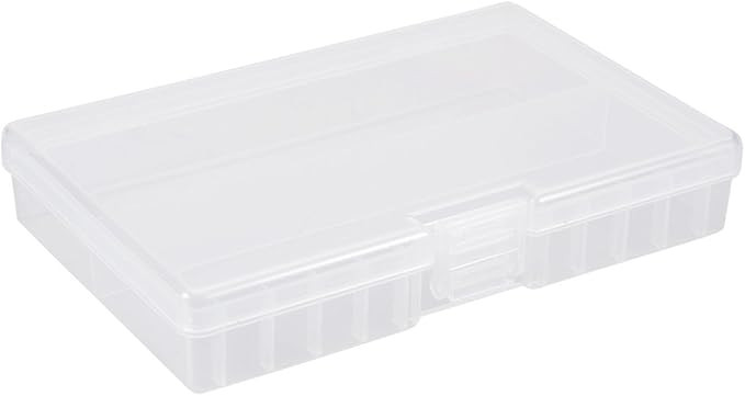 uxcell Transparent Plastic Rectangle Storage Box Case Holder for AA Batteries | Amazon (US)