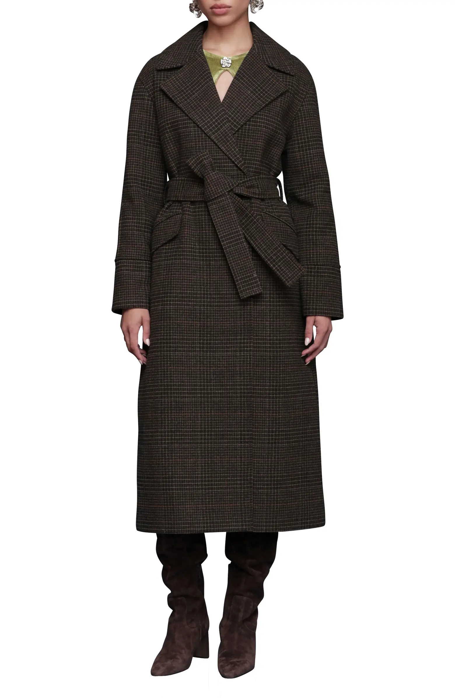Plaid Belted Coat | Nordstrom