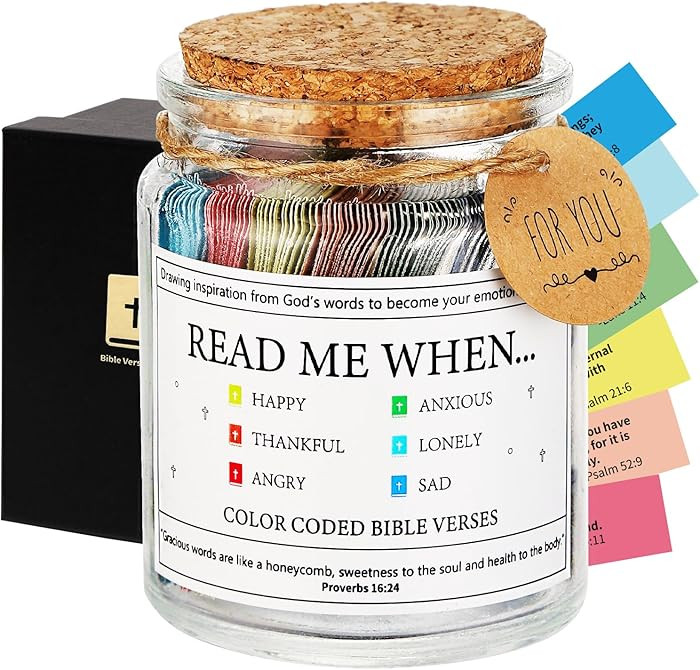 Bible Verse Jar,Scripture Prayer Cards Holy Read Me When Bible Verses Jar,Confirmation Baptisms C... | Amazon (US)